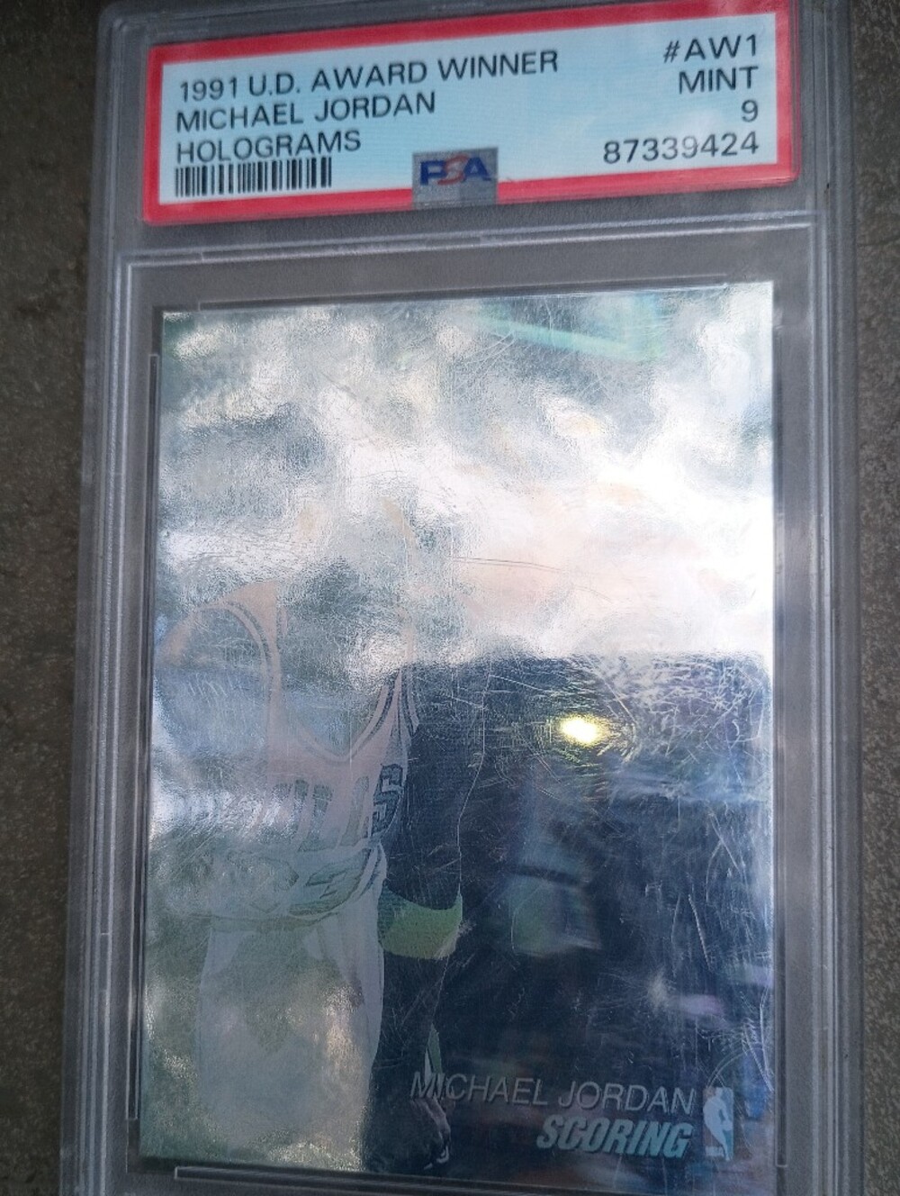 1991 Michael Jordan Upper Deck Award PSA Graded Mint 9 87339424 *Needs Reslab* - Picture 4 of 16